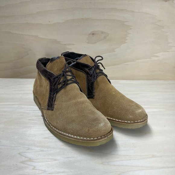 Aldo Mens Brown Suede Leather Mid Ankle Chukka Boots Lace Up Size EUR 43 US 10 main image 8
